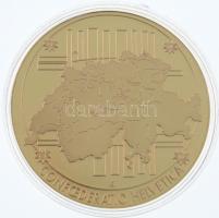 Svájc DN "1000.-banknote seit 1998" aranyozott fém emlékérem 1000Fr svájci bankjegy multic...