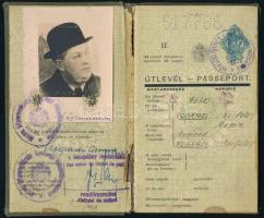 1946 Magyar Államrendőrség Budapesti Főkapitány által kiállított fényképes útlevél.