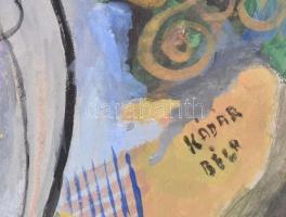 Kádár Béla jelzéssel: Kompozíció. Vegyes technika, karton. 70×50 cm