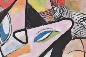 Kádár Béla jelzéssel: Kompozíció. Vegyes technika, karton. 70×50 cm