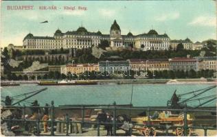 1908 Budapest I. Királyi vár, pesti rakpart (apró lyukak / tiny pinholes)