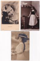 8 db RÉGI motívum képeslap: hölgyek / 8 pre-1945 motive postcards: ladies