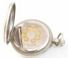 /Zenith Mih. L. Petkovich Beograd fém tokos vasutas zsebóra. Jelzett számlap, tok, szerkezet, szerke...