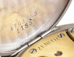 /Zenith Mih. L. Petkovich Beograd fém tokos vasutas zsebóra. Jelzett számlap, tok, szerkezet, szerke...