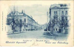 1899 Sopron, Erzsébet út, vendéglő. L. F. Kummert No. 101. (fl)