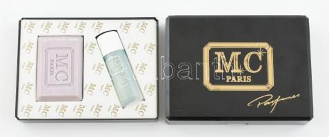 MC Paris szappan és after shave balzsam, tartalommal, műanyag díszdobozban, 17x12,5x3,5 cm