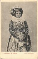 Souvenir de Corfou. Costume de paysanne / Greek folklore, lady in traditional costumes (EB)