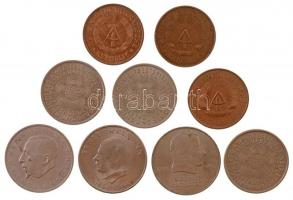 NDK 1969. 5M Ni-Br "20 éves az NDK" (3x) + 1973. 10M Cu-Ni "X. Világifjúsági és Diákt...