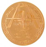 DN "Kuwait Municipality" aranyozott fém emlékérem (65mm) T:1- (PP) kis patina ND "Kuwait Municipality" gilded metal commemorative medal (65mm) C:AU (PP) small patina