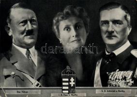 Hitler, Miklós Horthy and his wife (EB)