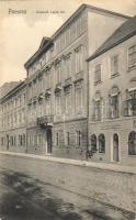 Pozsony, Pressburg, Bratislava; Kossuth Lajos tér, Tisztító intézet. Hardtmuth E. kiadása / square, shops (EK)