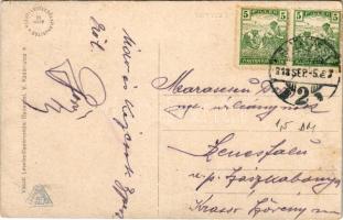 1918 Budapest XIV. Városligeti tó, Vajdahunyad vára. Vasúti Levelezőlapárusítás (EK)