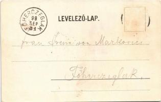 1899 Mohács, Széchenyi tér, piac, Kossuth Lajos utca. Weiser Miksa kiadása (r)