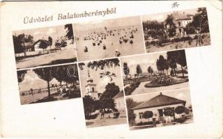 1950 Balatonberény, strand, fürdőzők, részletek (EB)