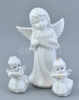 3 db jelzés nélküli angyalka figura, 13 cm, 5,5 cm