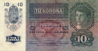 1915. 10K piros "Deutschösterreich" fny-sal T:I- Saroktörés