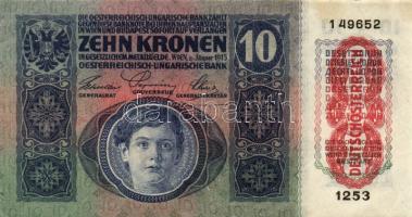 1915. 10K piros "Deutschösterreich" fny-sal T:I- foltos