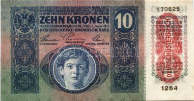 1915. 10K piros "Deutschösterreich" fny-sal T:I- foltos
