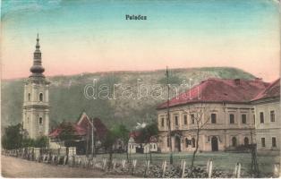 Pelsőc, Plesivec; utca, templom. MÁV. levelezőlapárusítás 3805. / street, church (r)