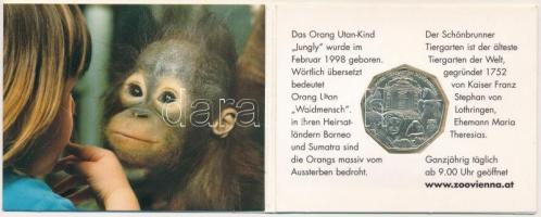 Ausztria 2002. 5E Ag "250 éves a Schönbrunn-i állatkert", "Orángután" bliszterbe...