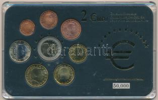 Luxemburg 2004-2006. 1c-2E (8xklf) forgalmi szett műanyag tokban T:1,1- Luxembourg 2004-2006. 1 Cent - 2 Euro (8xdiff) coin set in plastic case C:UNC,AU