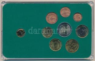 Lettország 2014. 1c-2E (8xklf) forgalmi szett + 2003. 1s aranyozott acél műanyag tokban T:1,1-
Latv...