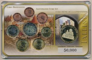 Észtország 2011. 1c-2E (8xklf) forgalmi szett + 2003. "Europe" kétoldalas aranyozott emlék...