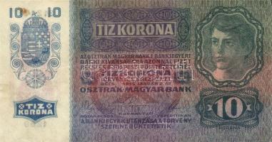 1915. 10K piros "Deutschösterreich" fny-sal T:II+ Csak egyszer hajtva!