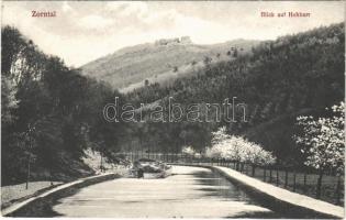 1915 Saverne, Zorntal, Blick auf Hohbarr / valley, castle (wet corners)