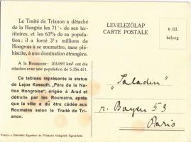 Arad, Kossuth szobor. Kiadja a Délvidéki Egyetemi és Főiskolai Hallgatók Egyesülete / Kossuth's...