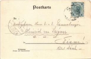 1904 Schwechat, Klein-Schwechat; Brauhausgasse / street view, Dreher's brewery, automobile (EK)