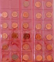 NSZK 1950-1991. 1pf (40db) + 2pf (26db) + 5pf (81db) + 10pf (101db) berakóalbumban, összesen 11db be...