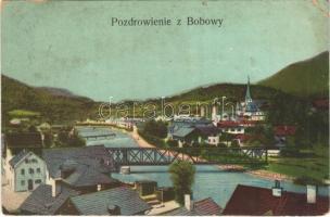 Bobowa, Bobov; general view, bridge (b)