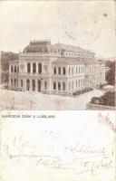 1904 Ljubljana, Laibach; Národní dum / National House (small tear)