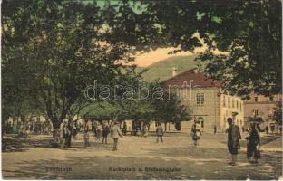1912 Trebinje, Marktplatz u. Stefaniegasse / market, street view. Verlag v. Todor T. Perovic (EK)