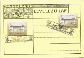 1993 "Zászlónk" Ifjúsági Tutaj expedíció: Kralován így élünk mi!. Cserkész művészlap / Hun...