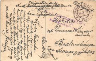 1916 Pola, Pula; Riva, Stabsgebäude / Osztrák-Magyar Haditengerészet palotája / Austro-Hungarian Nav...