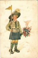 1935 Cserkész lány / Hungarian girl scout s: Köves (EK)