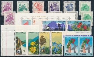 1968-1975 Növények 2 db bélyeg + 3 db sor és 1 db blokk, 1968-1975 Plants 2 stamps + 3 sets, 1 block