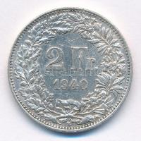 Svájc 1940B 2Fr Ag T:2,2- Switzerland 1940B 2 Francs Ag C:XF,VF Krause KM#21