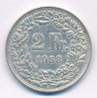 Svájc 1958B 2Fr Ag T:2 Switzerland 1958B 2 Francs Ag C:XF Krause KM#21