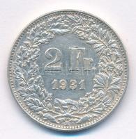 Svájc 1931B 2Fr Ag T:2 Switzerland 1931B 2 Francs Ag C:XF Krause KM#21