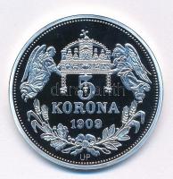 DN "Királyi koronák - II. Ulászló / 5 korona 1909" Ag emlékérem tanúsítvánnyal (20g/0.999/...