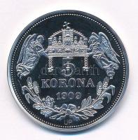 DN "Királyi koronák - II. Géza / 5 korona 1909" Ag emlékérem tanúsítvánnyal (20g/0.999/38,...