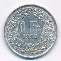 Svájc 1952B 1Fr Ag T:2,2- ph. Switzerland 1952B 1 Franc Ag C:XF,VF edge error  Krause KM#24