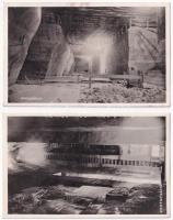 Aknaszlatina, Akna Slatina, Slatinské Doly, Szolotvino, Solotvyno; Ferenc bánya, belső / mine interior - 2 db régi képeslap / 2 pre-1945 postcards