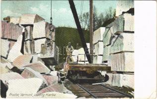1908 Proctor (Vermont), Loading Marble, quarry, industrial railway (EB)