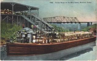 1923 Houston (Texas), Cotton Barge on the Ship Canal (EB)