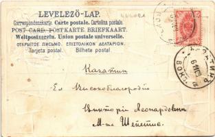 1908 A Magyar kir. Posta bélyegei. Címer dombornyomott litho lap / Set of Hungarian stamps, coat of ...