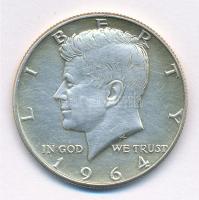 Amerikai Egyesült Államok 1964D 1/2$ Ag "Kennedy" T:2,2- patina USA 1964D 1/2 Dollar Ag &q...